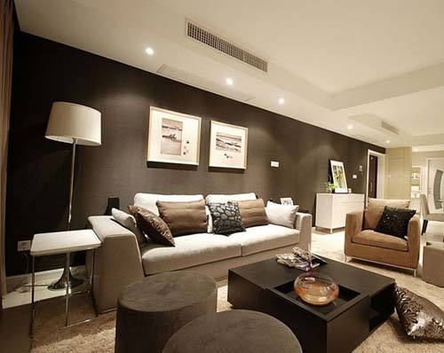 时尚咖啡<em>色</em>背景墙 -装修<em>图片库</em>-天津搜房装修家