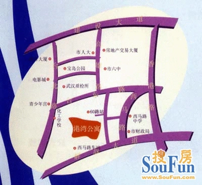 港湾公寓交通图