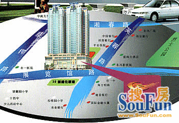 湖南财富中心交通图