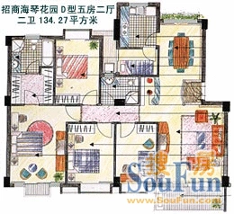 招商海琴花园深圳 招商海琴花园 户型图2 5室2厅2卫1厨 0.00㎡