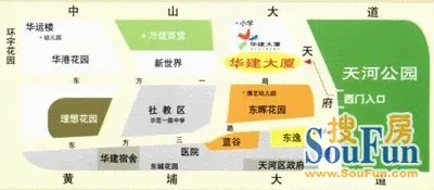 华建大厦-天府绿园交通图