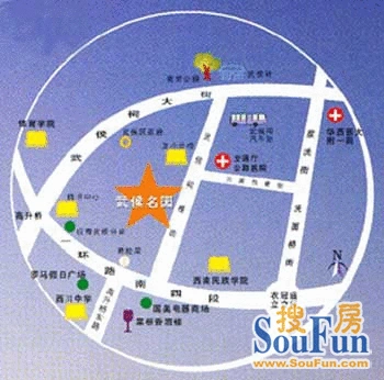 武侯名园交通图