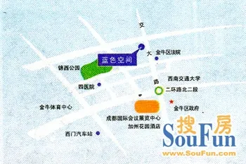 蓝色空间交通图