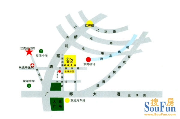 欧城花园交通图