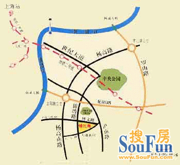锦三角花园交通图