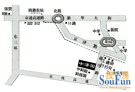 中泽雅园交通图