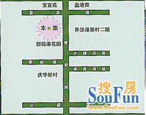 新锦港花园交通图