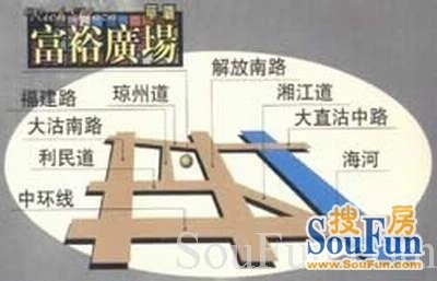 华厦富裕广场交通图