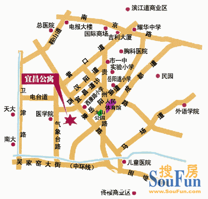 宜昌公寓交通图