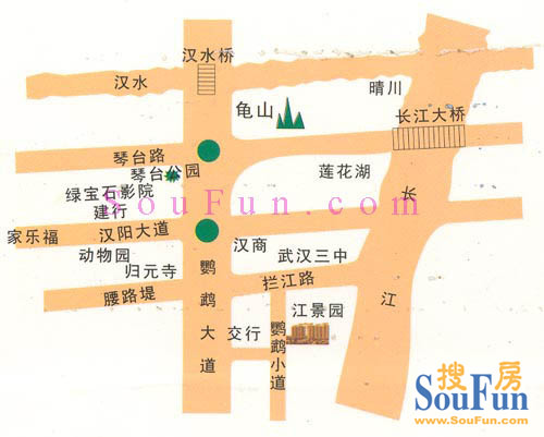 东方江景园交通图