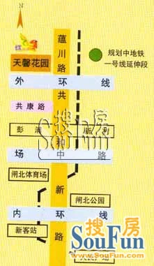 天馨花园交通图