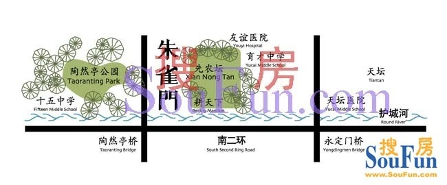 朱雀门交通图