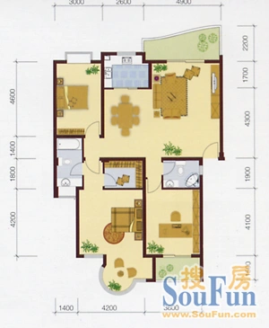 佳和馨居二期佳和馨居二期 户型图 3室2厅2卫1厨 139.00㎡