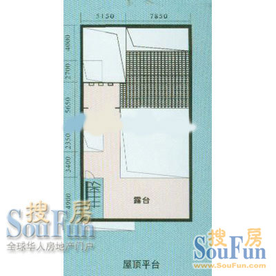 天然居上海 天然居屋顶平台 户型图 1室1厅1卫1厨 0.00㎡