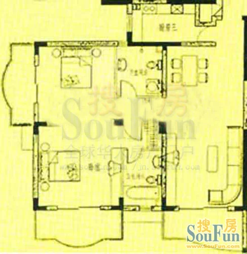 龙岱花园户型图 2室2厅2卫0厨 0.00㎡
