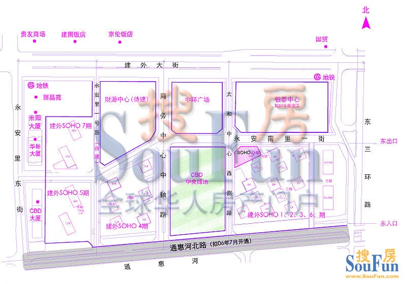 建外soho商铺规划图