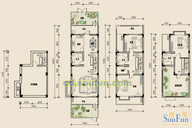 建川丽水青城桂院户型图