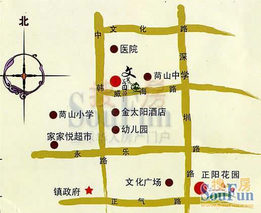 正阳花园交通图