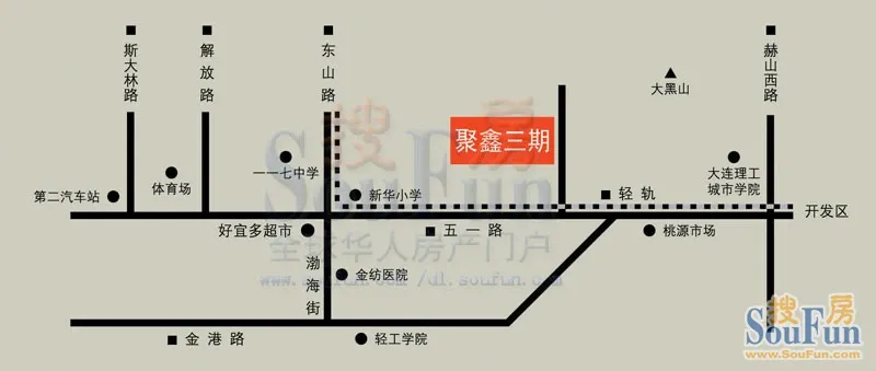 聚鑫小区交通图