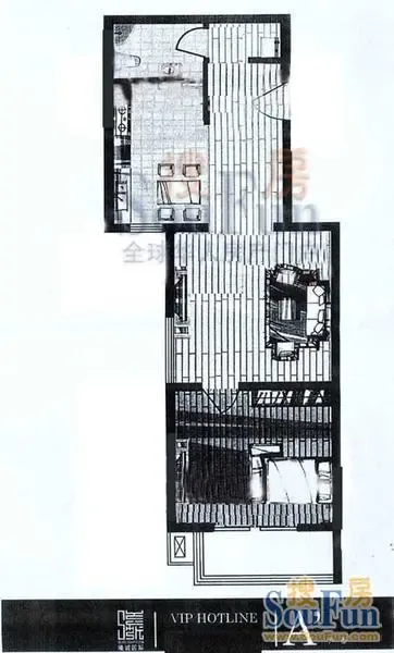 曦城国际A户型&nbsp;1室1厅1卫1厨 0.00㎡