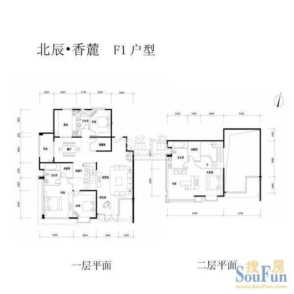 北辰香麓户型图-其他; 北辰香麓f1户型