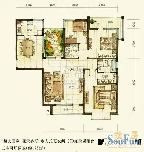 橡树湾的相册-橡府G8号楼D户型