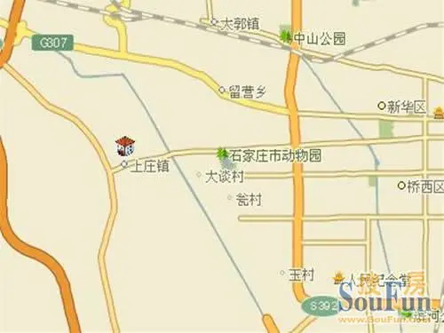 方台村村西,307国道南行300米,是鹿泉市重点旧村改造