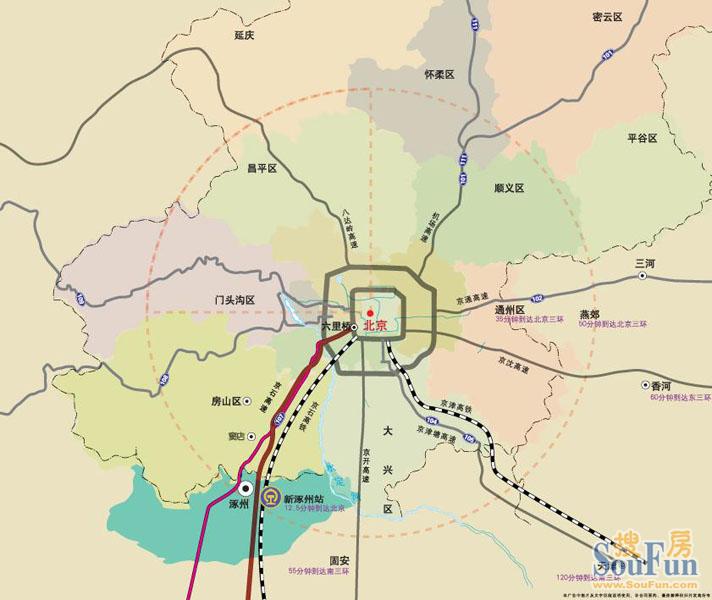 北京理想城交通图
