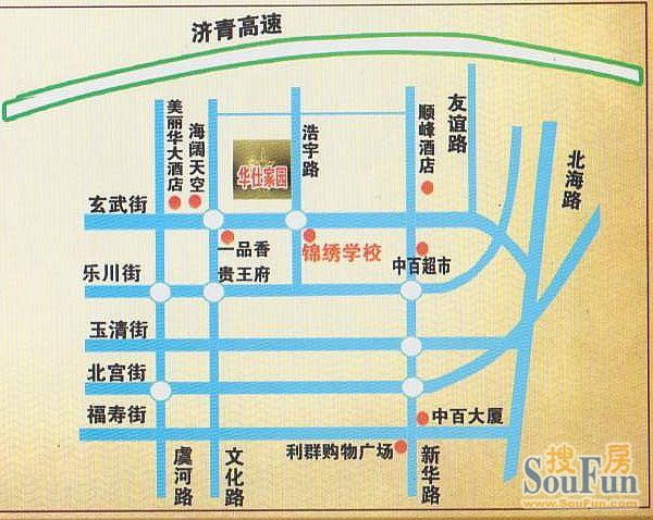 华仕家园交通图