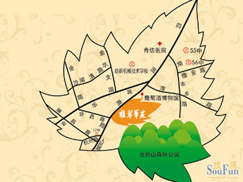 雍翠华苑交通图