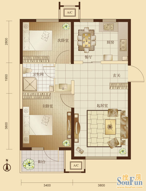 西三环北京小区学区房 万年花城濠景300万\/