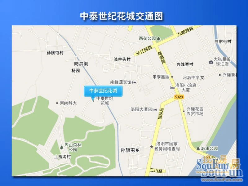 中泰世纪花城交通图