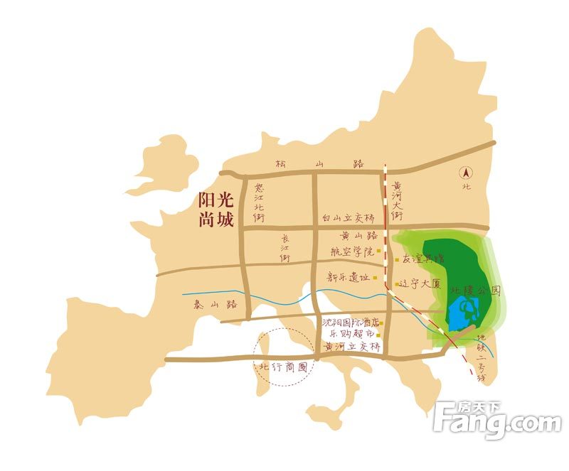 阳光尚城五期交通图