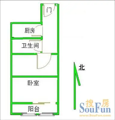 南露园户型图 1室1厅1卫1厨 0.00㎡