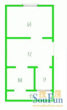 千禧园户型图 1室1厅1卫1厨 0.00㎡
