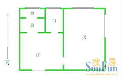 佳宁里户型图 1室1厅1卫1厨 0.00㎡