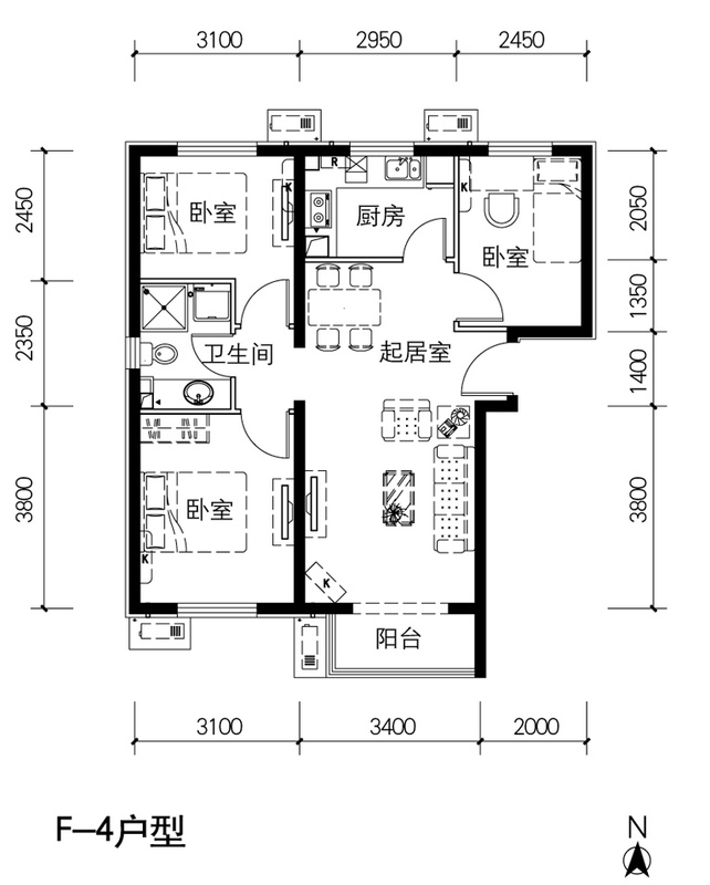 朝阳金隅景和园二三居均价7500元/平 多张户型图展示