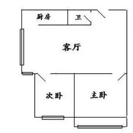 北三环中路40号院户型 2室1厅1卫1厨 0.00㎡