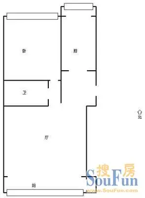 金厦新都静溪园户型图 1室1厅1卫1厨 0.00㎡