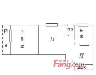 马家堡80号院户型 2室2厅1卫1厨 0.00㎡