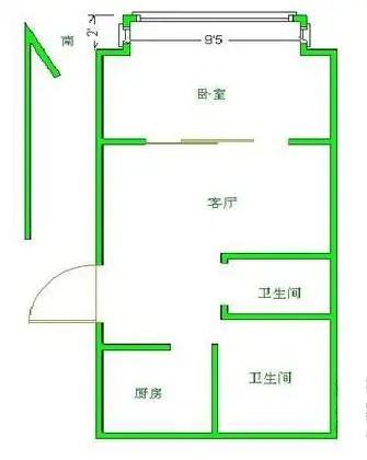 兴顺宝典户型图 1室1厅2卫1厨 0.00㎡