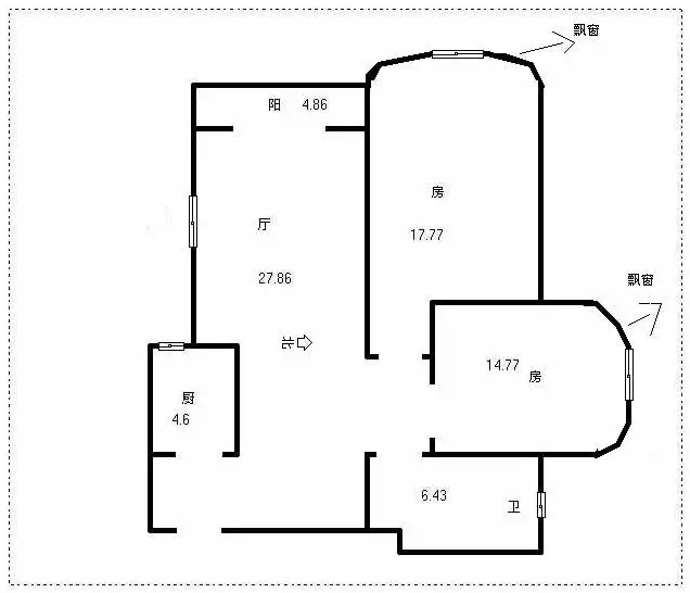 昱发园户型图 2室1厅1卫1厨 0.00㎡