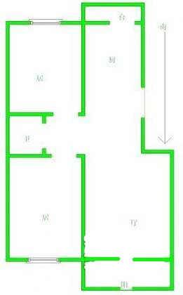 隆翔嘉园户型图 2室1厅1卫1厨 0.00㎡