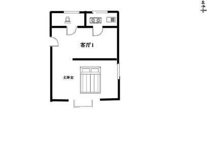 酒仙桥二街坊户型图 1室1厅1卫1厨 0.00㎡