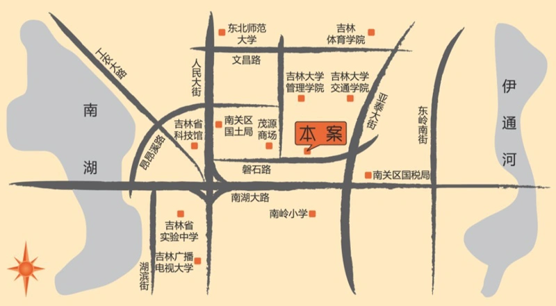 吉大左右方交通图