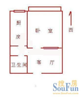 永泰东里户型图 1室1厅1卫1厨 0.00㎡