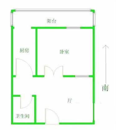 择月里户型图 1室1厅1卫1厨 0.00㎡