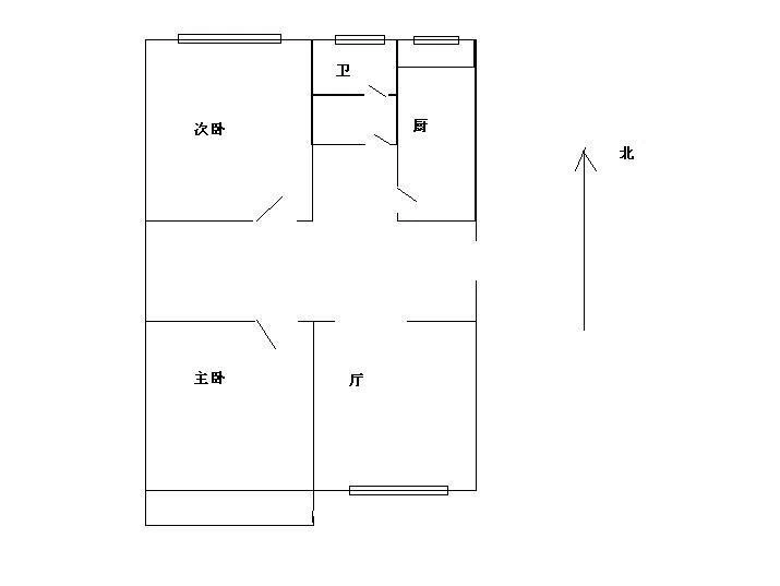 沙阳花园户型图 2室1厅1卫1厨 0.00㎡