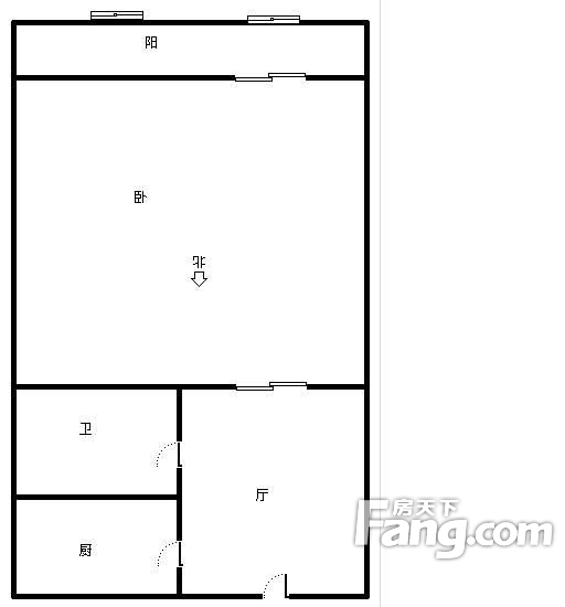 领世SOHO摩力空间户型图 1室1厅1卫1厨 0.00㎡