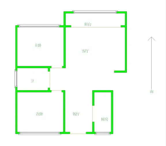 金水区保险公司家属院金水区保险公司家属院 2室 户型图&nbsp;2室2厅1卫1厨 0.00㎡